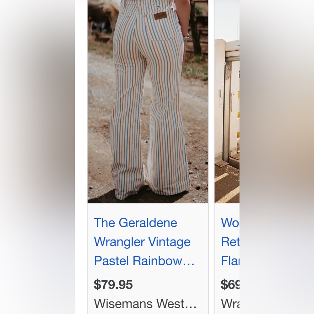 Supper cute and fun flare wrangler jeans